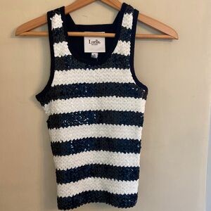 Y2K Luella for Target NWT Deadstock Stripes Sequined Tank